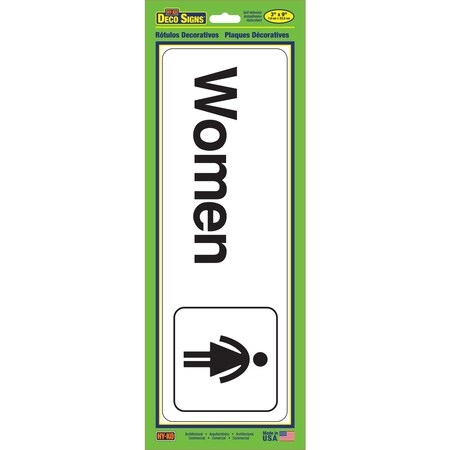 Hy-Ko Women Sign 3" x 9", 5PK A02066